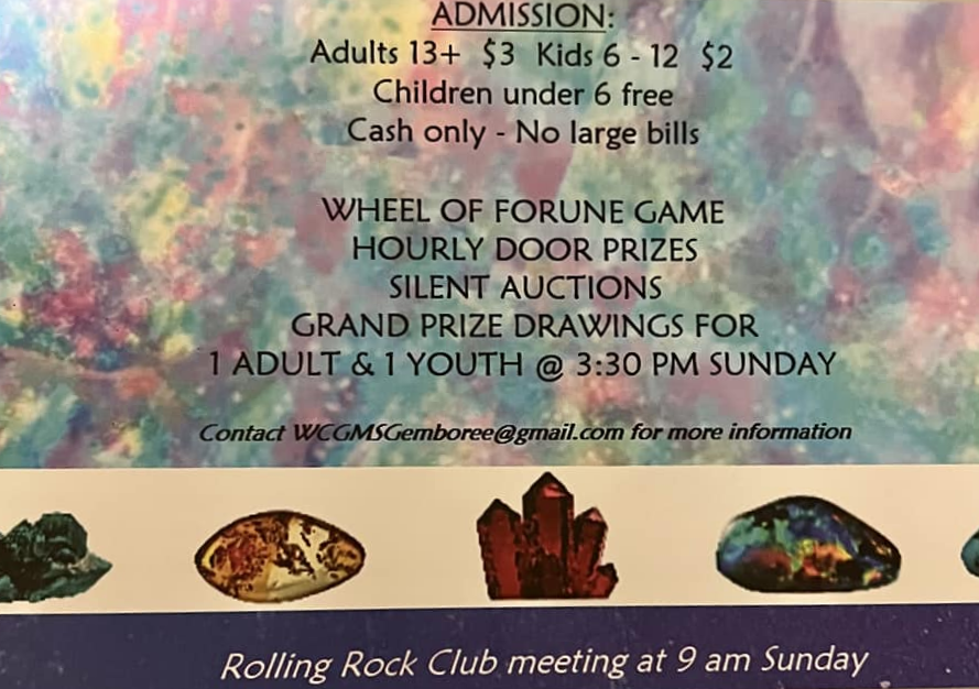 2023 Show Flyer - BURLINGTON GEM AND MINERAL CLUB